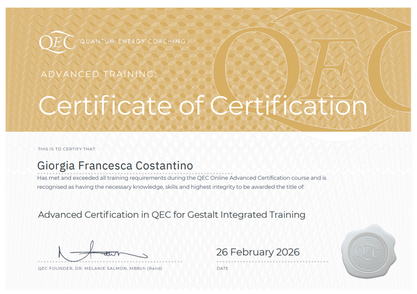 QEC Gestalt certificate